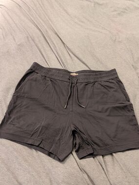 Faherty Slate Gray Drawstring Shorts